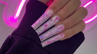 Doing My Acrylic Fullset Start To Finish | FT. Vettsy Unicorn Series
