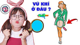 Hà Sam Dùng Kính Lúp Xuyên Thấu Để Tìm Vũ Khí Trên Người Cô Gái - Game Hách Não Brain Wash