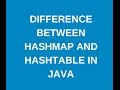 Differences between Hashmap and hashtable in java?