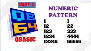 Numeric Pattern Printing in QBasic Part 3 || Make Easy