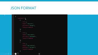 SQL,JSON and XML data formats