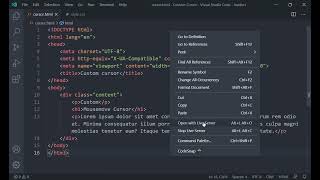 Custom Cursor Using CSS & Vanilla JavaScript