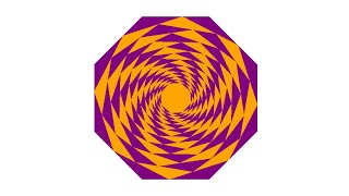 Simple Python Turtle Graphic and Code Octagon Swirl