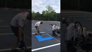 Handicap Stencil painting (ADA markings)