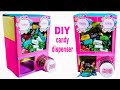 How to make Candy Dispenser from waste cardboard box | diy candy vending machine | cardboard crafts