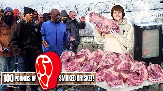 Smoking 100 Pounds Of Brisket For The Homeless!