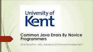 Java Mistakes by Novice Programmers 4 - Incompatible type error