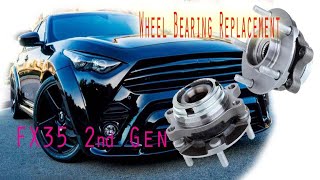 How To Replace Infiniti FX35 2nd gen Wheel Bearing Hub #badwheelbearing