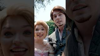 Rapunzel & Flynn REVEAL Aladdin Friendship at Disneyland! 🏰✨  #disneyland #rapunzel #flynnrider