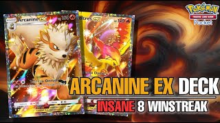 *UNDEFEATED 8-0* INSANE 8 WINSTREAK! Arcanine EX SLAP Top Tier Deck! [ Pokémon TCG Pocket ]