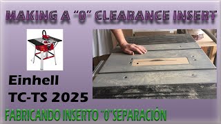 Making zero clearance table saw insert - Cero de inserción para Sierra de mesa