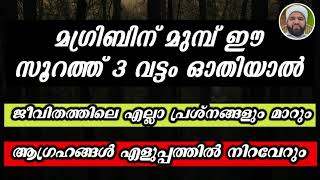 മഗ്രിബിന് മുമ്പ് ഈ സൂറത്ത് 3 വട്ടം ഓതിയാൽ #ASHKARALIBAQAVI