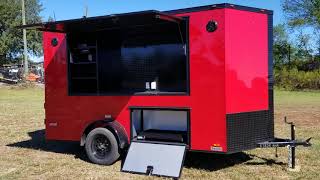 6 x 12 tailgate trailers red and blackout and white by liberty party trailer