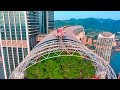 high tech architecture raffles city chongqing complex buildings aerial architecture travel