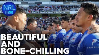 The moving national anthems, electrifying war cry and Haka: Kiwis v Samoa | NRL on Nine