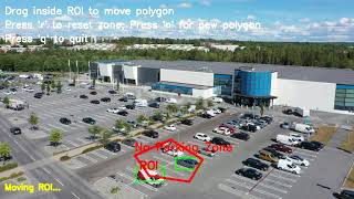Parking violation polygon !! opencv !! pyhthon !! machine learning