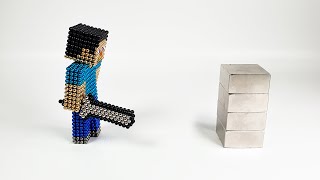 Minecraft Steve VS Monster Magnets 네오큐브 마인크래프트(Stop Motion)