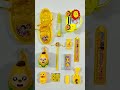 incredible yellow stationery items pencil case pen holder sharpener eraser stationery shorts