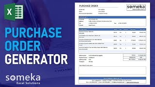 Purchase Order Generator \u0026 Tracker | Create Purchase Order in Excel