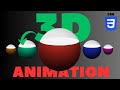 3D Sphere Animation || only CSS #css #animation #html