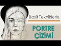 Basit Portre Çizimi, Karakalem, Basit Çizim