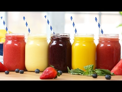 5 Healthy 2-Ingredient Fruit Slushies! 5 Healthy 2-Ingredient Fruit Slushies!