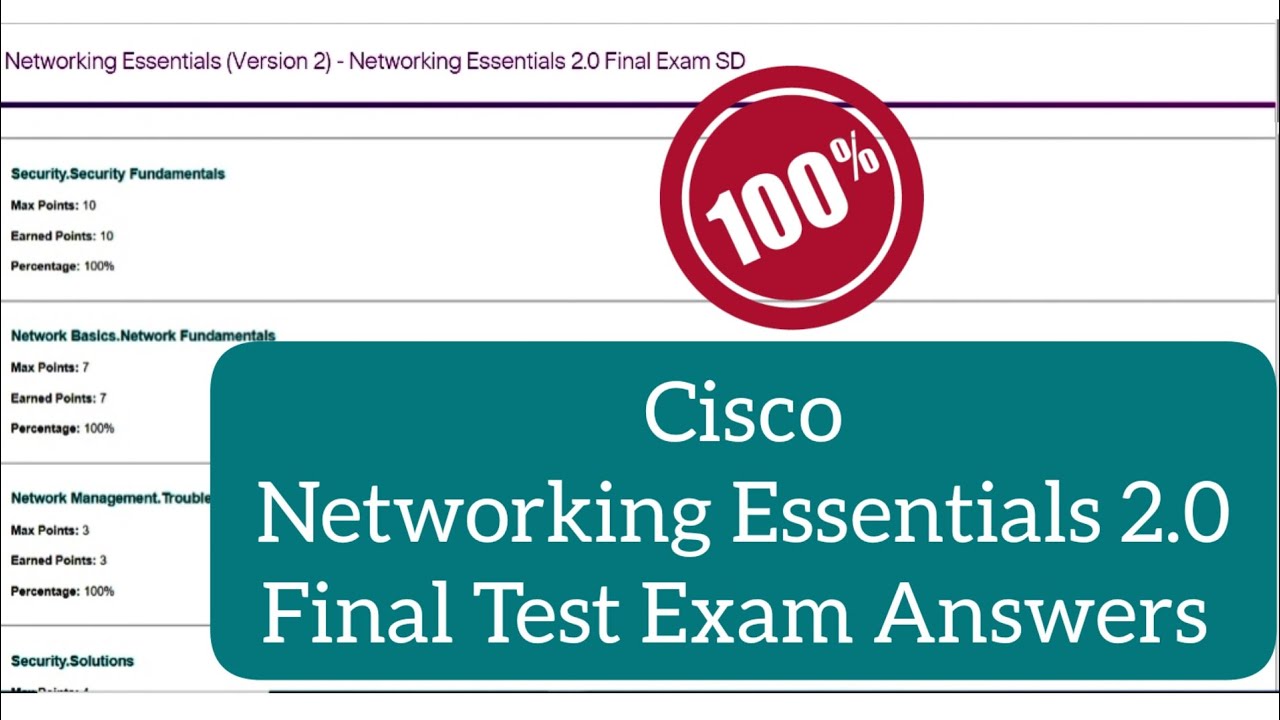 Cisco Networking Essentials 2.0 Final Exam Answers || Networking ...