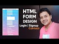 HTML Form Design for Beginners | Learn Forms with Input, Label, Button & More