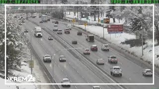 WSDOT gives update on roads following Wednesday night snowfall