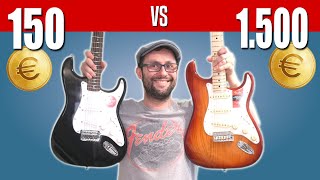 SQUIER stratocaster a 150€ vs FENDER A 1500€: ne vale la pena?