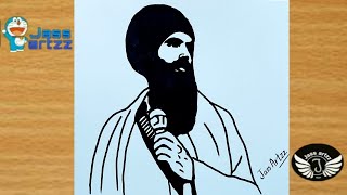 Sant Jarnail Singh Ji Khalsa Bhindrawale Drawing / ਸੰਤ ਜਰਨੈਲ ਸਿੰਘ ਜੀ ਖਾਲਸਾ ਭਿੰਡਰਾਂਵਾਲੇ / ਸੰਤ ਸਿਪਾਹੀ