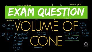 GCSE New (9-1) Maths | EXAM QUESTION | Curved Surface Area of Cone