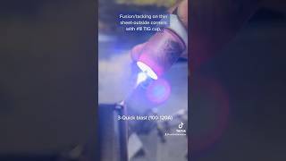 #TIG tacking thin sheet outside corner #welding #tipsandtricks