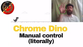 Chrome Dino Gesture Control OpenCV Python