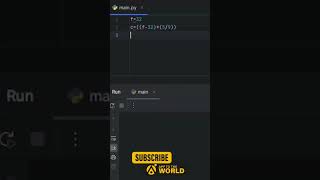 Fahrenheit to Celsius conversion in Python.Python for Beginner.#pythontutorial #shortsyoutube #viral