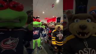 Time for the mascots to face off on the ice #NHLAllStar #shorts