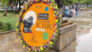 Walking down Plaza Botero (Botero Square) - Medellín, Colombia