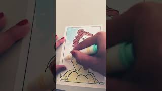 Coloring Disney Princess Belle with Mess free Markers #disney #belle #disneyprincess