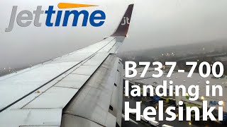 Jettime Boeing 737-700 Landing in Helsinki Airport