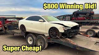 I Bought A Wrecked 2015 Audi A5 From Copart Salvage Auction Super Cheap $800 Win