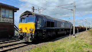 Network Rail Engineers Freight Move DRS 66031 6K05 Hest Bank 25/04/2023