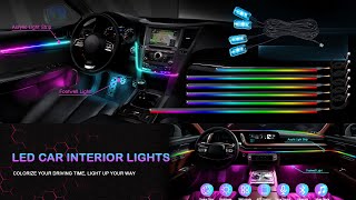 RGB Acrylic Strips 12V  LED Car Ambient Lighta App Control