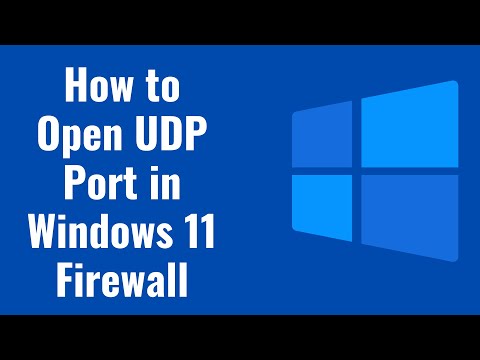 How to open UDP port in Windows 11 firewall