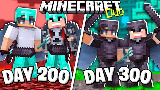 We Survived 300 Days in Minecraft on an Island - Duo Survival and Here's What Happened..