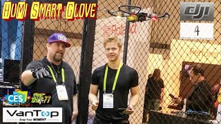 Arveng Technologies | HuMI Smart Glove Flying dji Spark @CES 2019