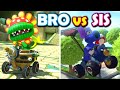 Mario Kart 8 Deluxe: Mushroom Cup! *BRO VS SIS!!*