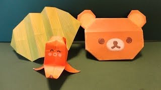 「リラックマお弁当」折り紙・タコさんウインナーRirakkuma Lunch Box Origami/Octopus Sausage