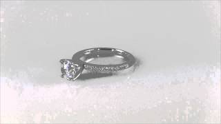 SS225 Petite Pavé Diamond Engagement Ring