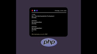 PHP - Change case of string