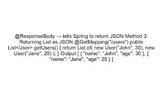 Return JSON in Spring Boot | @RestController Explained